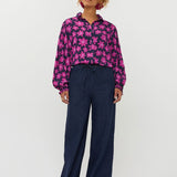 Ydence Blouse Alyssa Navy Flower – Blouses van Ydence, kleur XS, maat | Jo&Co