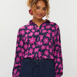 Ydence Blouse Alyssa Navy Flower – Blouses van Ydence, kleur XS, maat | Jo&Co