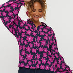 Ydence Blouse Alyssa Navy Flower – Blouses van Ydence, kleur XS, maat | Jo&Co