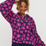 Ydence Blouse Alyssa Navy Flower – Blouses van Ydence, kleur XS, maat | Jo&Co