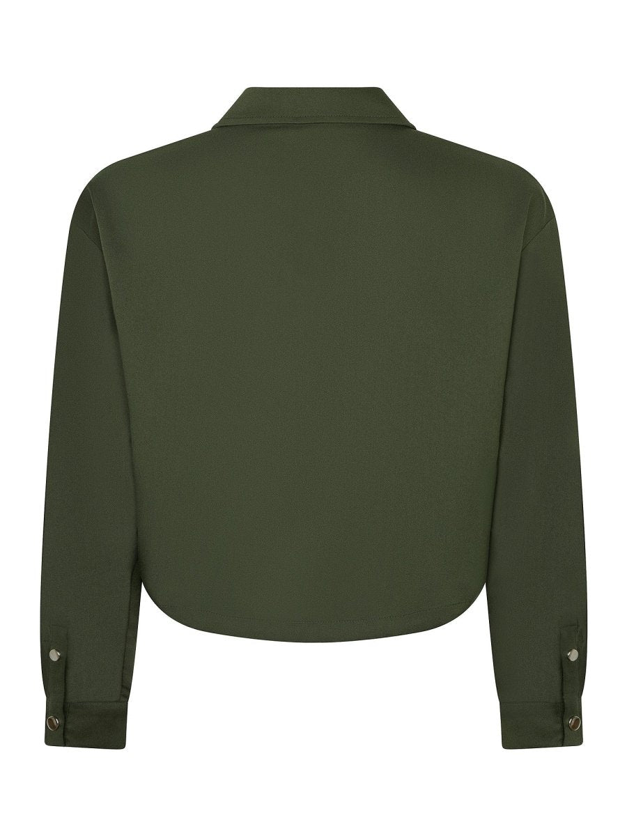 productfoto ydence blouse kess donkergroen dames achterkant.