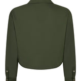 productfoto ydence blouse kess donkergroen dames achterkant.