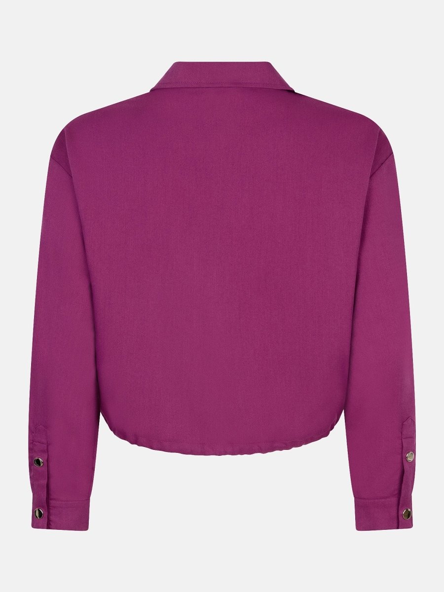 product foto van de achterkant van den Kess blouse van Ydence in de kleur Fuchsia.