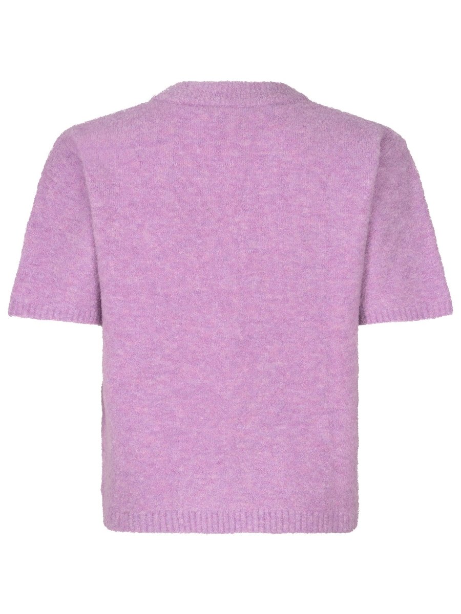Achterkant van een vest in violet, vrijstaand gefotografeerd op een witte achtergrond | Ydence Kitty | Jo&Co Club