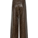 Bruine broek met krokoprint Ydence Leslie – achterkant | Jo&Co Club