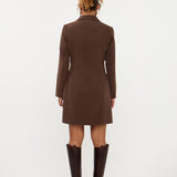 Jurk in donkerbruin | Ydence Carmel | Jo&Co Club