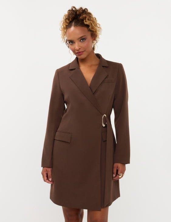 Jurk in donkerbruin | Ydence Carmel | Jo&Co Club