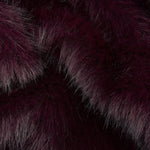 Paarse fake fur jas met kraag Ydence Chrissy – detail van de stof | Jo&Co Club