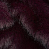 Paarse fake fur jas met kraag Ydence Chrissy – detail van de stof | Jo&Co Club