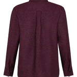 Pruimkleurige blouse met geborduurde bloemen Ydence Carrie – achterkant | Jo&Co Club