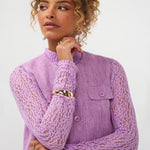 Ydence Gilet Amanda | Paars in Zacht lavendelpaars, Getailleerd of aansluitend silhouet