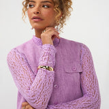 Ydence Gilet Amanda | Paars in Zacht lavendelpaars, Getailleerd of aansluitend silhouet