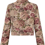 Beige gobelin jasje met geweven rozen Ydence Olivia – achterkant | Jo&Co Club