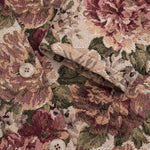 Beige gobelin jasje met geweven rozen Ydence Olivia – detail van de stof | Jo&Co Club
