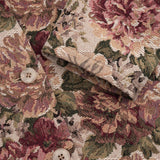 Beige gobelin jasje met geweven rozen Ydence Olivia – detail van de stof | Jo&Co Club