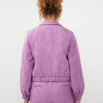 Ydence Jacket Jinte | Paars in Levendig lila-paars, set van cropped jack en broek