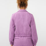 Ydence Jacket Jinte | Paars in Levendig lila-paars, set van cropped jack en broek