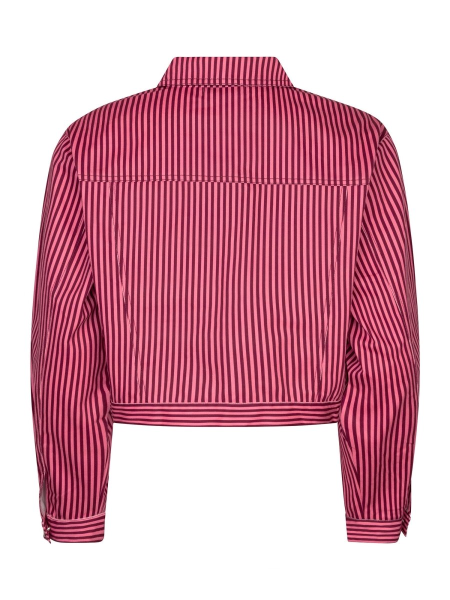 Ydence Jacket Kalina | Roze/Burgundy in Felroze en donker fuchsia, Reguliere pasvorm, cropped lengte