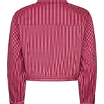 Ydence Jacket Kalina | Roze/Burgundy in Felroze en donker fuchsia, Reguliere pasvorm, cropped lengte