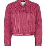 Ydence Jacket Kalina | Roze/Burgundy in Helder roze en diep bessenrood, Rechtvallend, kort model