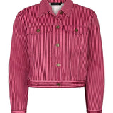 Ydence Jacket Kalina | Roze/Burgundy in Helder roze en diep bessenrood, Rechtvallend, kort model