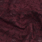 Pruimpaarse kanten top Ydence Rita – detail van de stof | Jo&Co Club