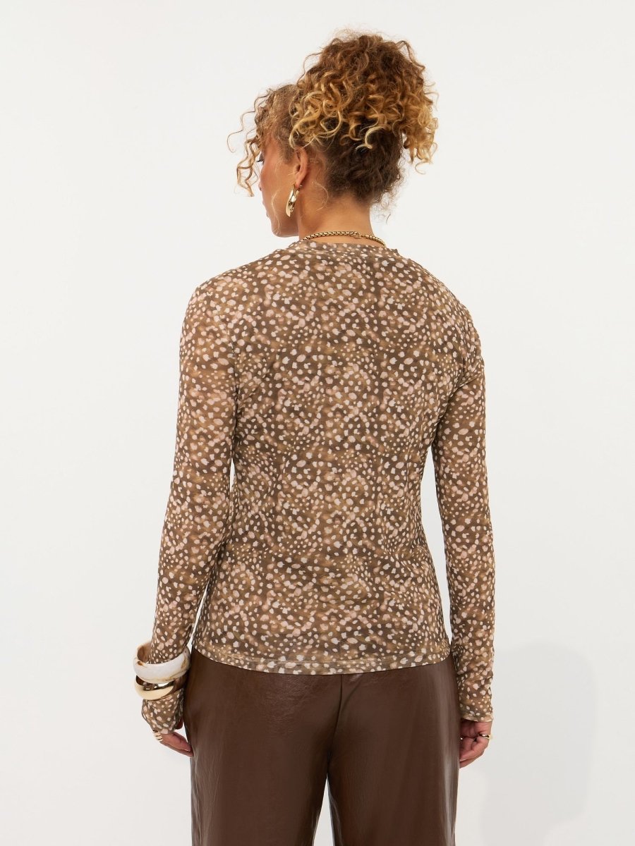 Model in mesh top met bambi print Ydence Willemijn | Jo&Co Club
