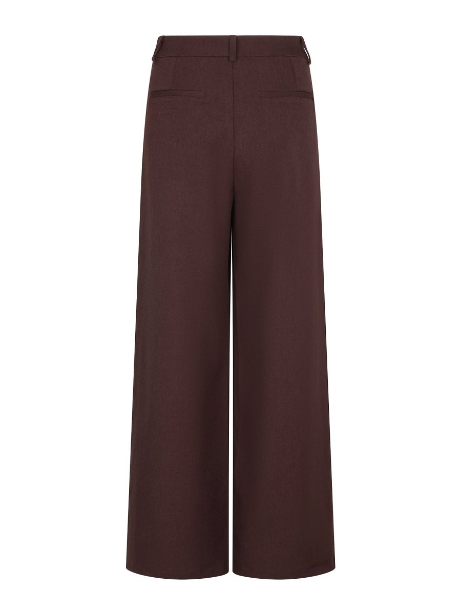 Roodbruine pantalon Ydence Dominique – achterkant | Jo&Co Club