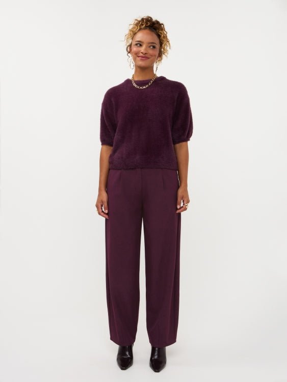 Broek in aubergine | Ydence Blythe | Jo&Co Club