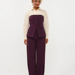 Broek in aubergine | Ydence Blythe | Jo&Co Club