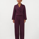 Broek in aubergine | Ydence Blythe | Jo&Co Club