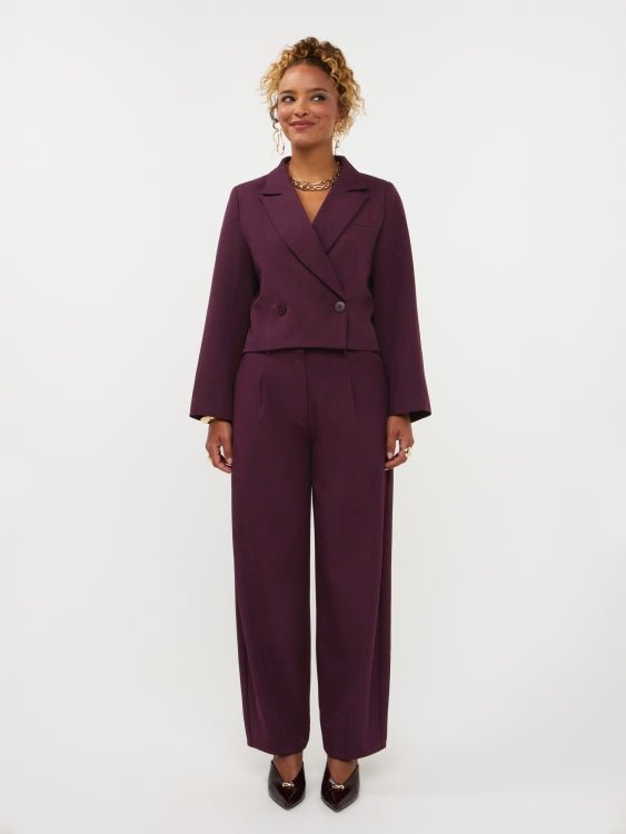Broek in aubergine | Ydence Blythe | Jo&Co Club