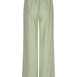 Ydence Pants Bregje | Groen in Zacht saliegroen, Wide leg, recht model met wijde pijpen