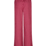 Ydence Pants Djamilla | Roze/Burgundy in Felroze en diep magenta, Wide leg, rechte pasvorm