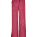 Ydence Pants Djamilla | Roze/Burgundy in Felroze en diep magenta, Wide leg, rechte pasvorm
