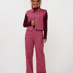 Ydence Pants Djamilla | Roze/Burgundy in felroze, wide leg