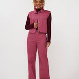Ydence Pants Djamilla | Roze/Burgundy in felroze, wide leg