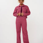 Ydence Pants Djamilla | Roze/Burgundy in overwegend roze, wide leg