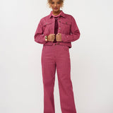 Ydence Pants Djamilla | Roze/Burgundy in overwegend roze, wide leg