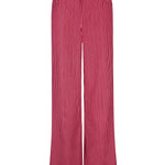 Ydence Pants Djamilla | Roze/Burgundy in Fuchsia, High-waist, wijde pijpen