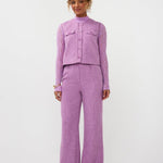 Ydence Pants Leona | Paars in Zacht lila voor het gilet, de broek, wide leg