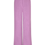 Ydence Pants Leona | Paars in Lila, Hoge taille, wijde rechte pijpen