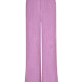Ydence Pants Leona | Paars in Lila, Hoge taille, wijde rechte pijpen