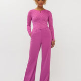 Ydence Pants Solange Fuchsia Roze – Broeken van Ydence, kleur XS, maat | Jo&Co