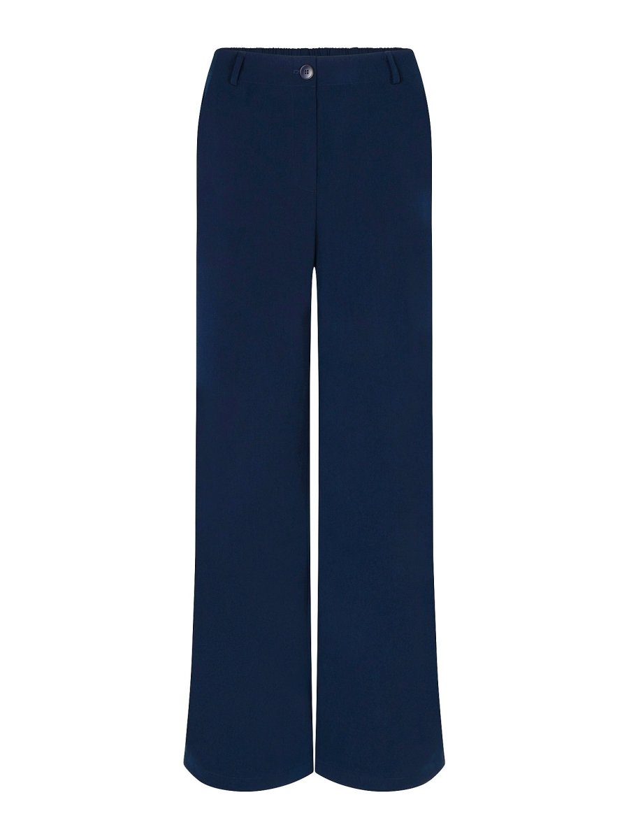 productfoto solange pants navy blauw voorkant
