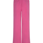 Ydence Pants Solange | Roze in Levendig fuchsia roze, Hoge taille, straight fit met wijde pijpen