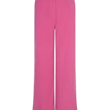 Ydence Pants Solange | Roze in Fel fuchsia roze, High-waist met wijde, rechte pijpen