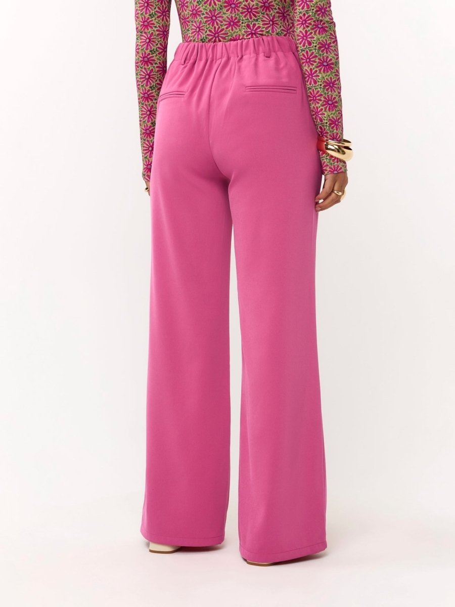 Ydence Pants Solange | Roze in Fel fuchsia roze, wide leg