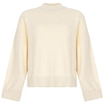 Witte pluizige trui Ydence Patty – voorkant | Jo&Co Club