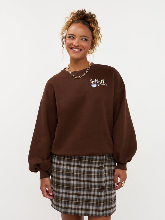 Rok in bruinblauwe ruit | Ydence Jessica | Jo&Co Club